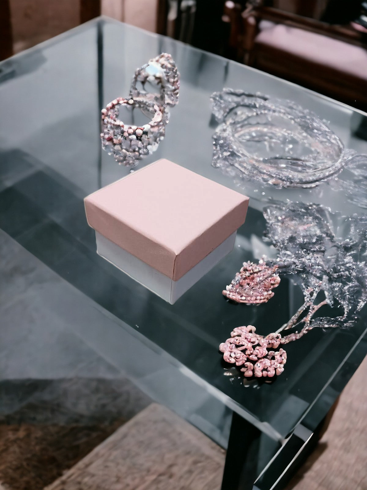 Anello Florence Rosa 55x55x40 mm
