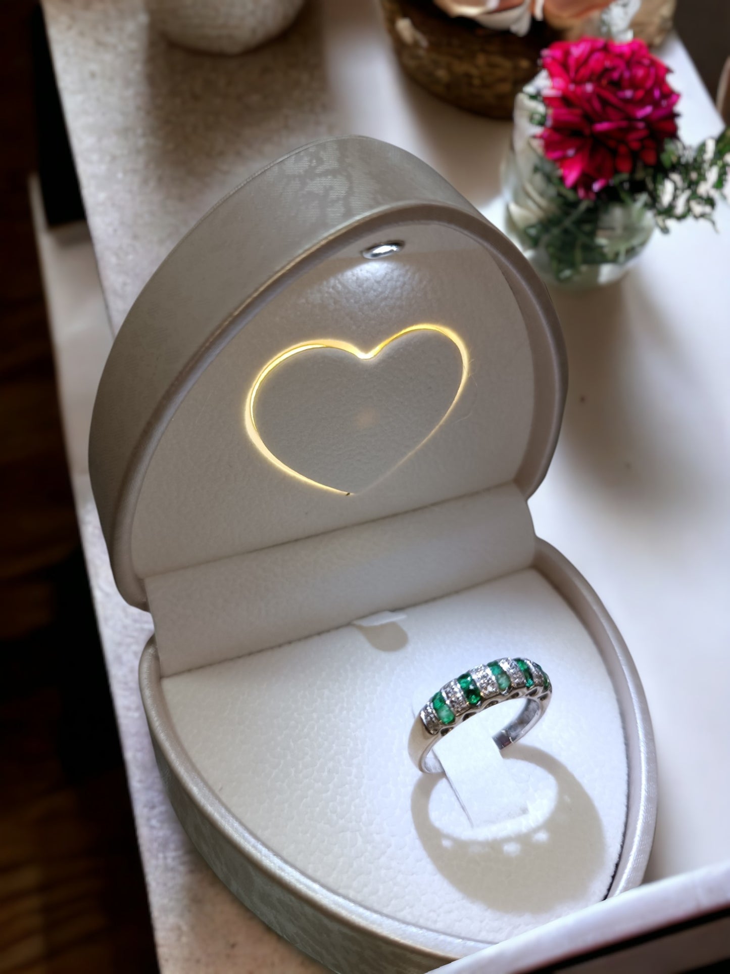 Anello/Pendente/Orecchini Heart Led